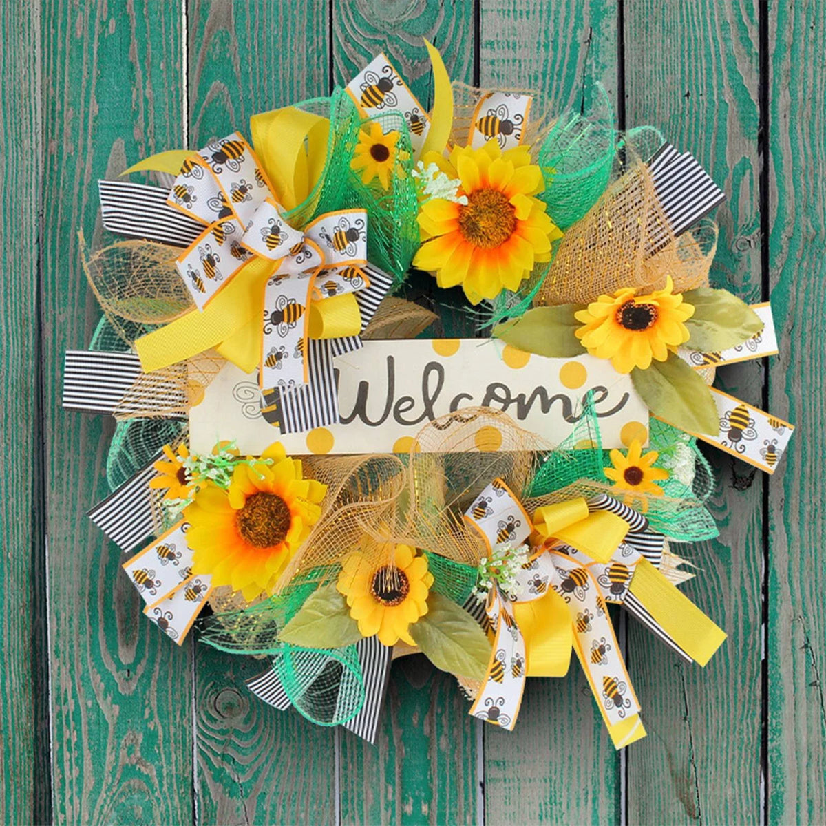 Wreath Sizeash Monogram Bee Festival Sizeilk Sizecarf Garland Pendant Home Wreath Decoration