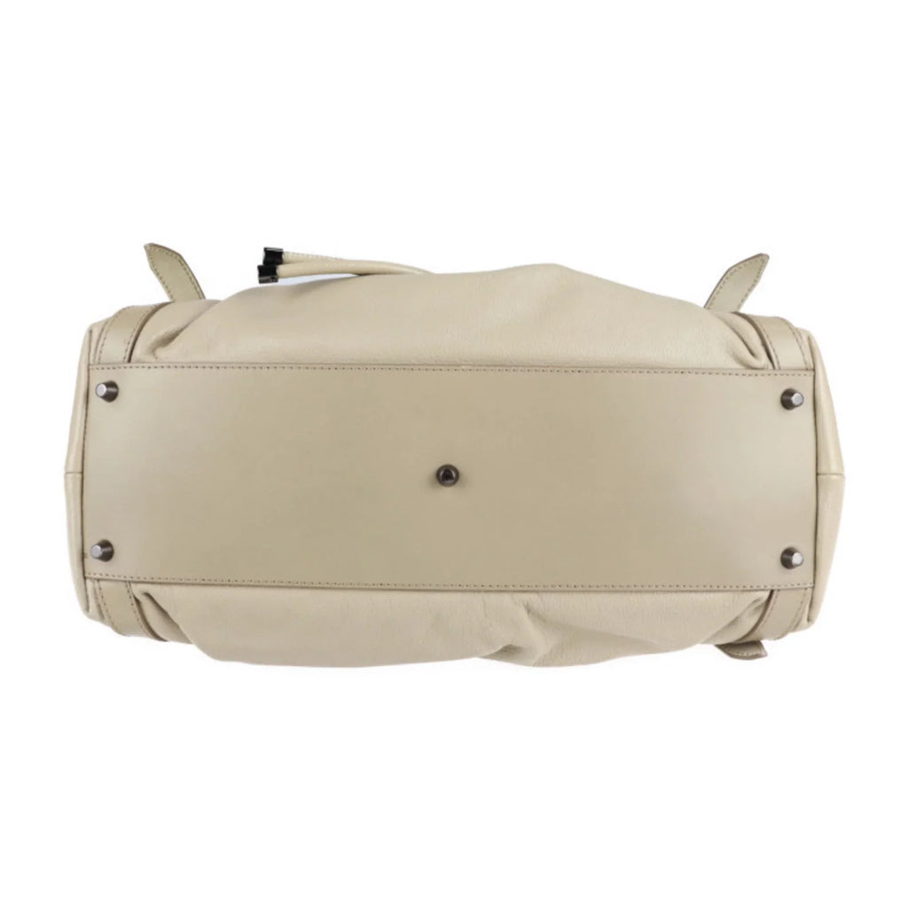 Pre-Owned BURBERRY Burberry tote bag leather beige 2WAY shoulder (Good)