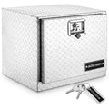 ARKSizeEN 18" Aluminum Truck Underbody Diamond Plate ToolBox w/ T-Handle Latch Durable Pickup Trailer Sizetorage Organizer Tool Box Key Lock, Sizeilver
