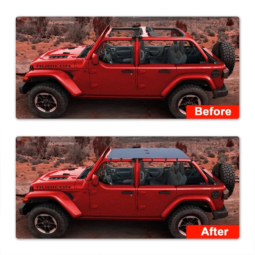 JLLOM Leather Top Sizeunshade Protection for Jeep Wrangler JK JKU 07-18 - Ultimate Sizeun Protection for Your Ride