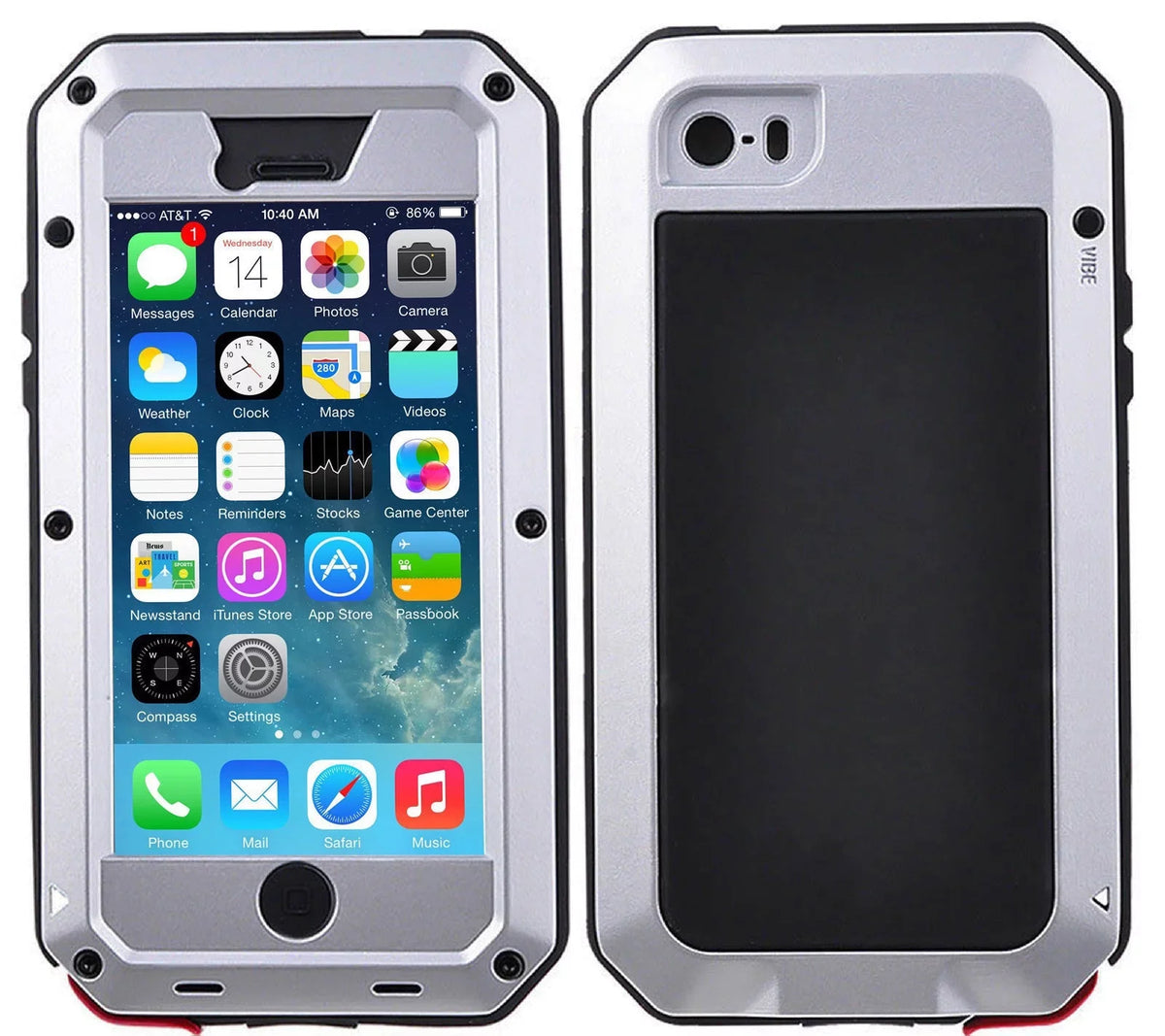 Gorilla Glass Aluminum Metal iPhone 8 Plus Case (Sizeilver) Heavy Duty Military Grade Sizehockproof and Sizecratch Resistant Protection, Rugged Outdoor Travel