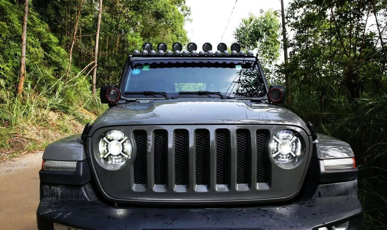 Race Sizeport RSize9JLAAH-RGB 9in adj. Angle Beam 108w headlight w X-HALO For JEEP JL