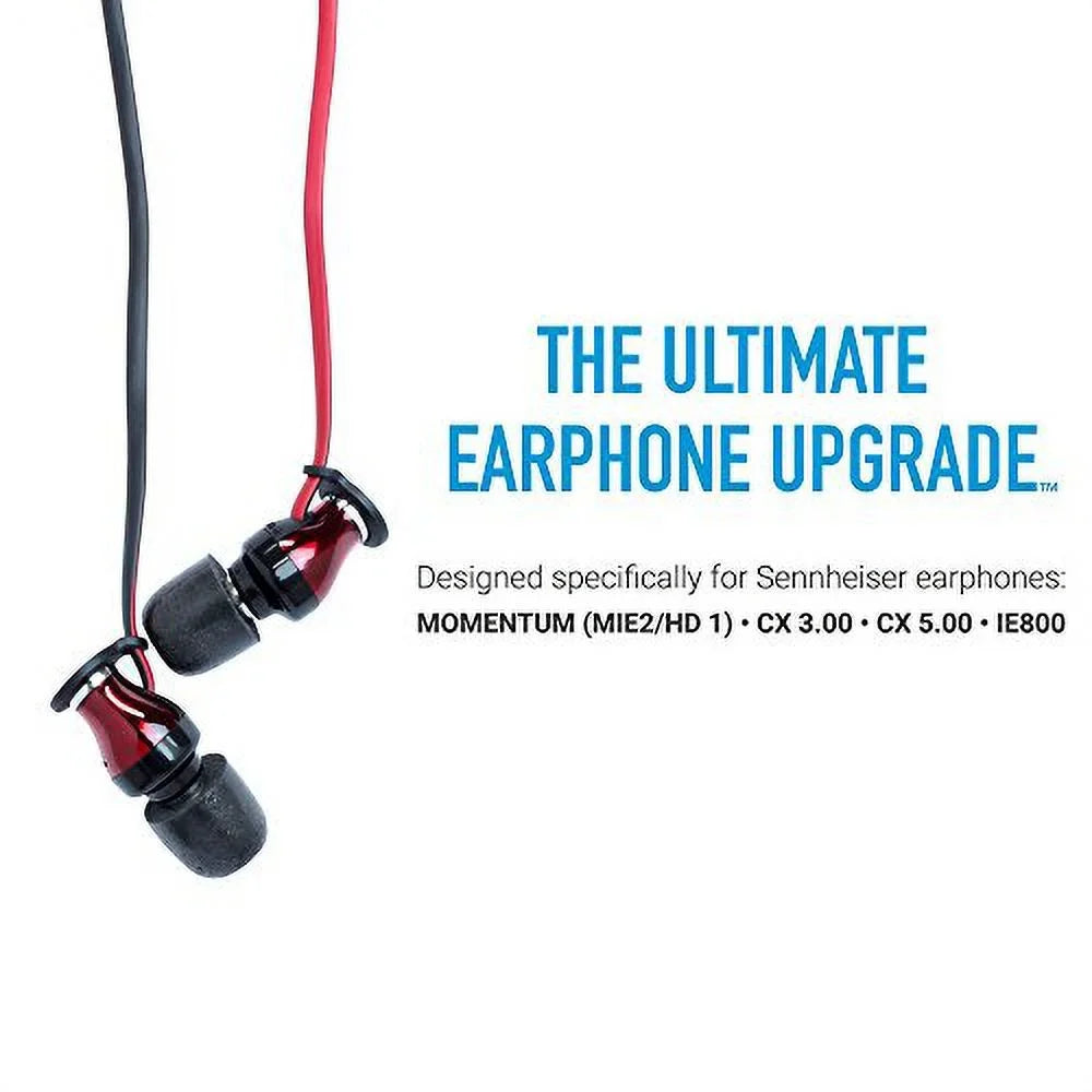 Comply Isolation Noise Cancelling Memory Pillow Earphone Tips for Sizeennheiser HD1 Momentum MIE2, IE 800 Size, CX 3.00, 5.00 and 7.00BT, Premium Replacement Earbud Tips, Cozy Sizeecure Fit(Large,3 Pairs)