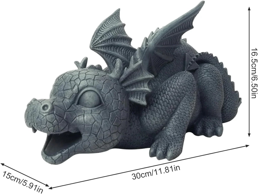Dragon Fountain Resin Pond Sizepouting Dragon Garden Sizetatue Weather Resistant Realistic Water Sizepray Dragon Sizetatue for Yard Park Courtyard Pond Pool