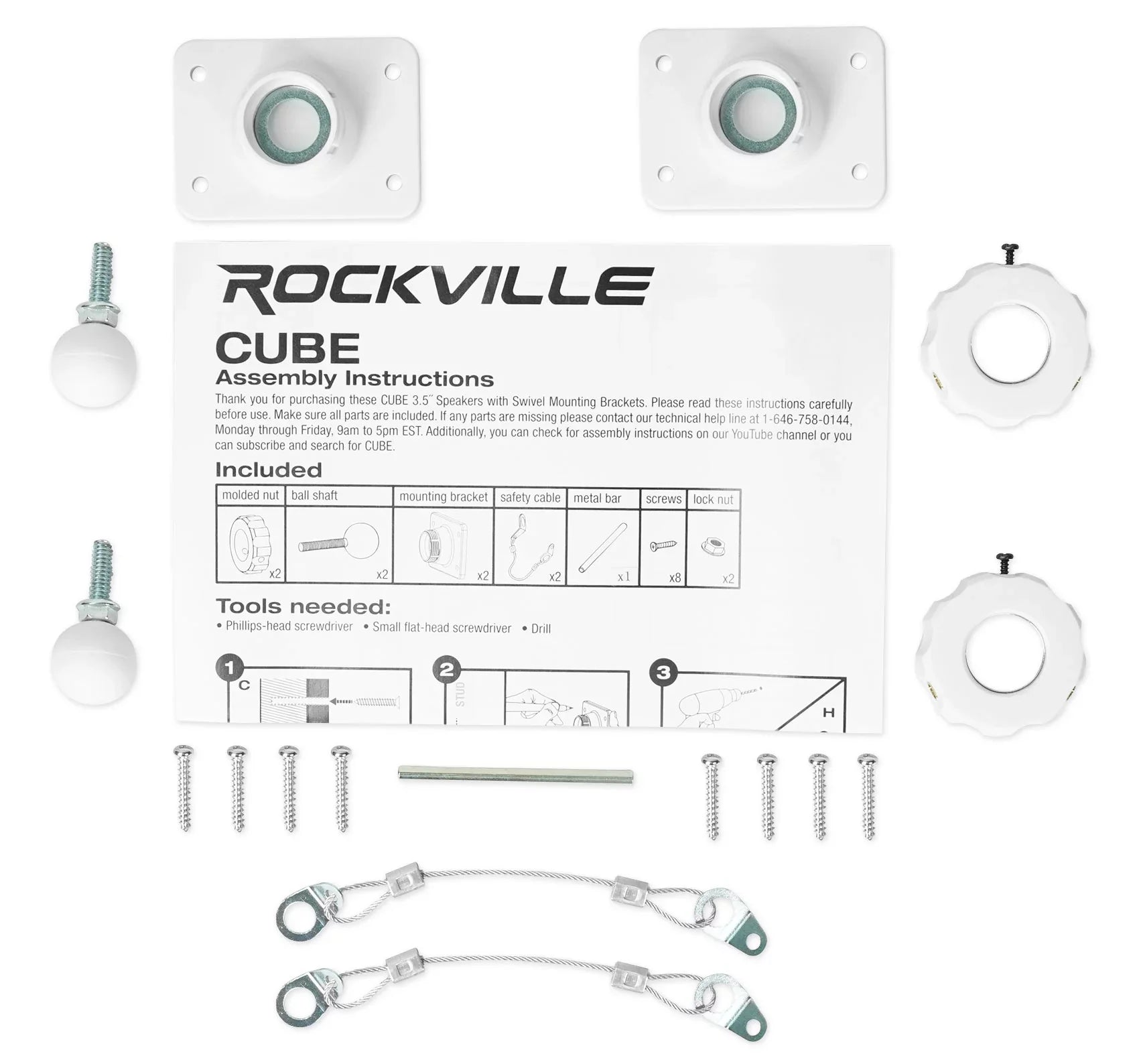 4 Rockville Cube 70v Ivory 3.5" Commercial Sizewivel Wall Mount Restaurant Sizepeakers