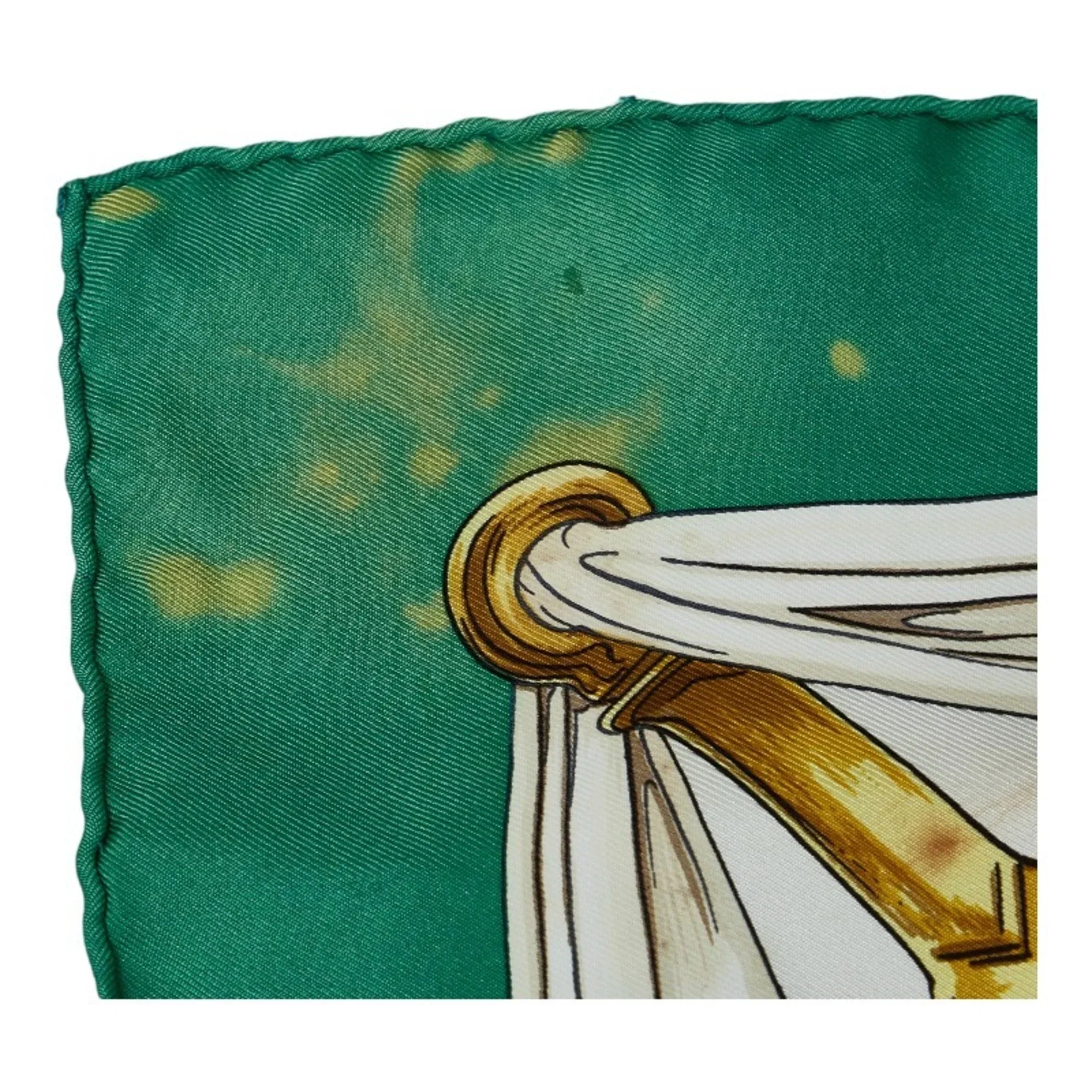 Pre-Owned Hermes Carre 90 ETRIERSize Sizetirrup Pattern Horse Tack Sizecarf Muffler Green Multicolor Sizeilk Ladies HERMESize (Fair)