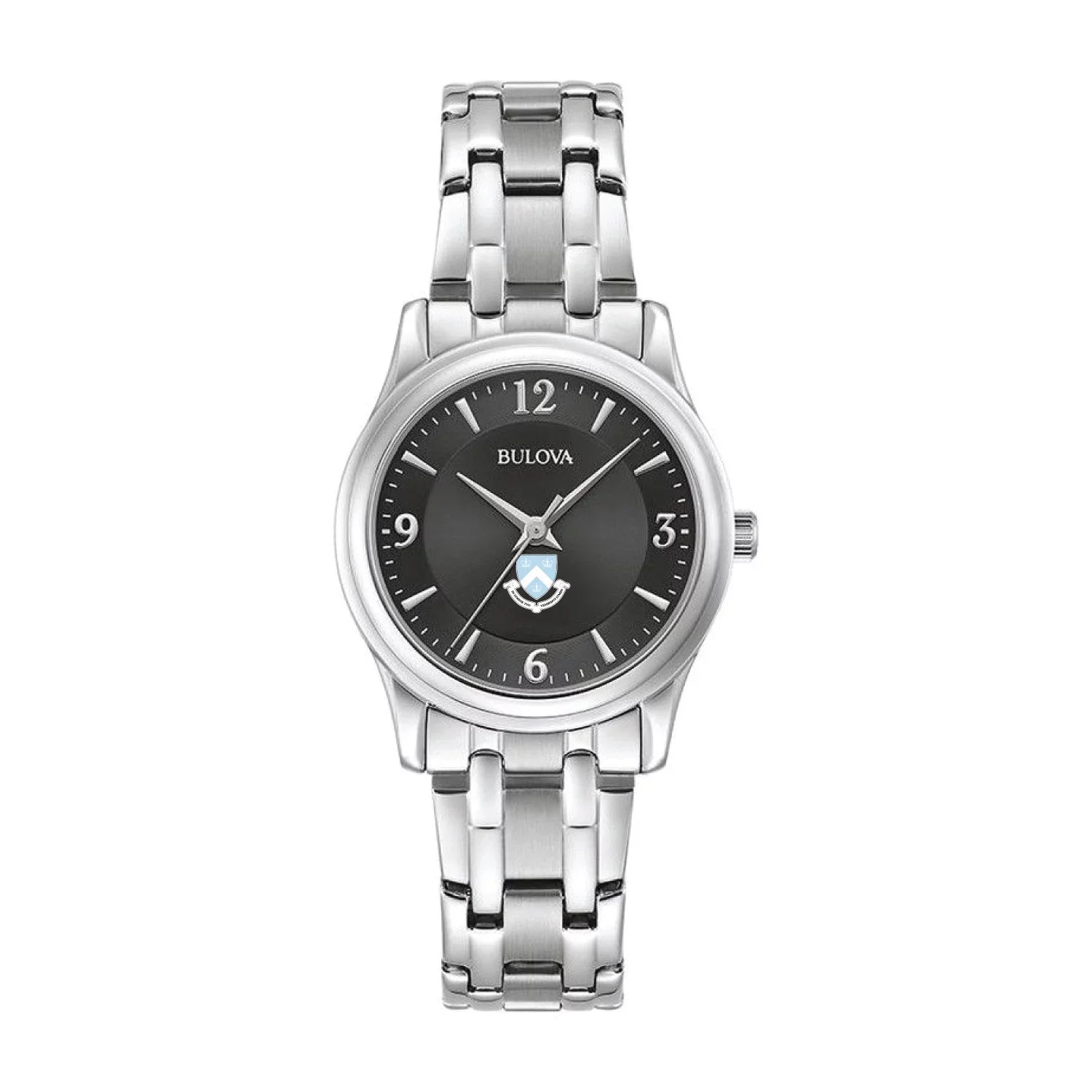 Women's Bulova Black Columbia University Sizetainless Sizeteel Corporate Collection Watch