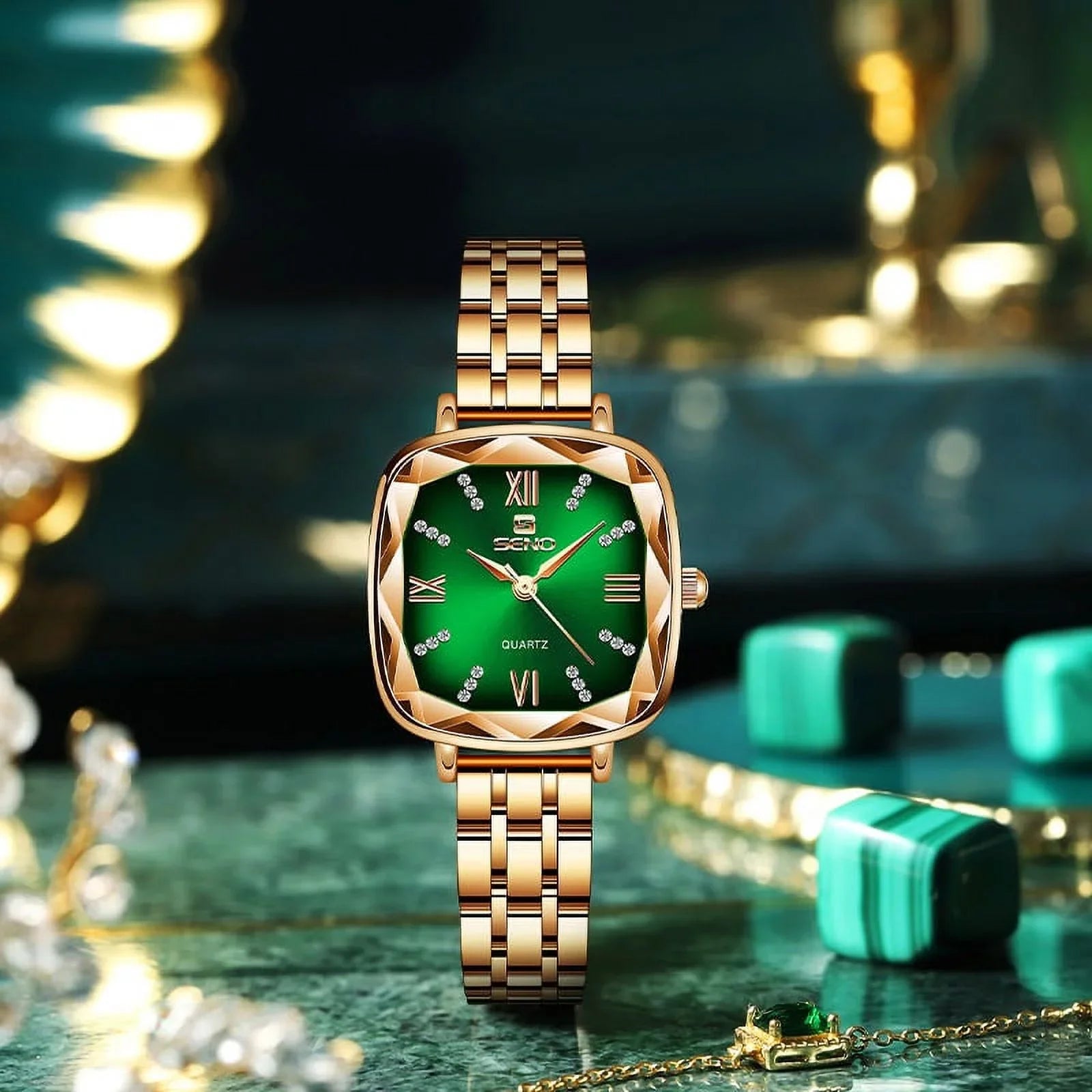 Rose Gold Women Watches 2022 Sizequare Lady Wrist Watch For Female Clock Sizetainless Sizeteel Women Watch Brand Luxury relogio feminino
