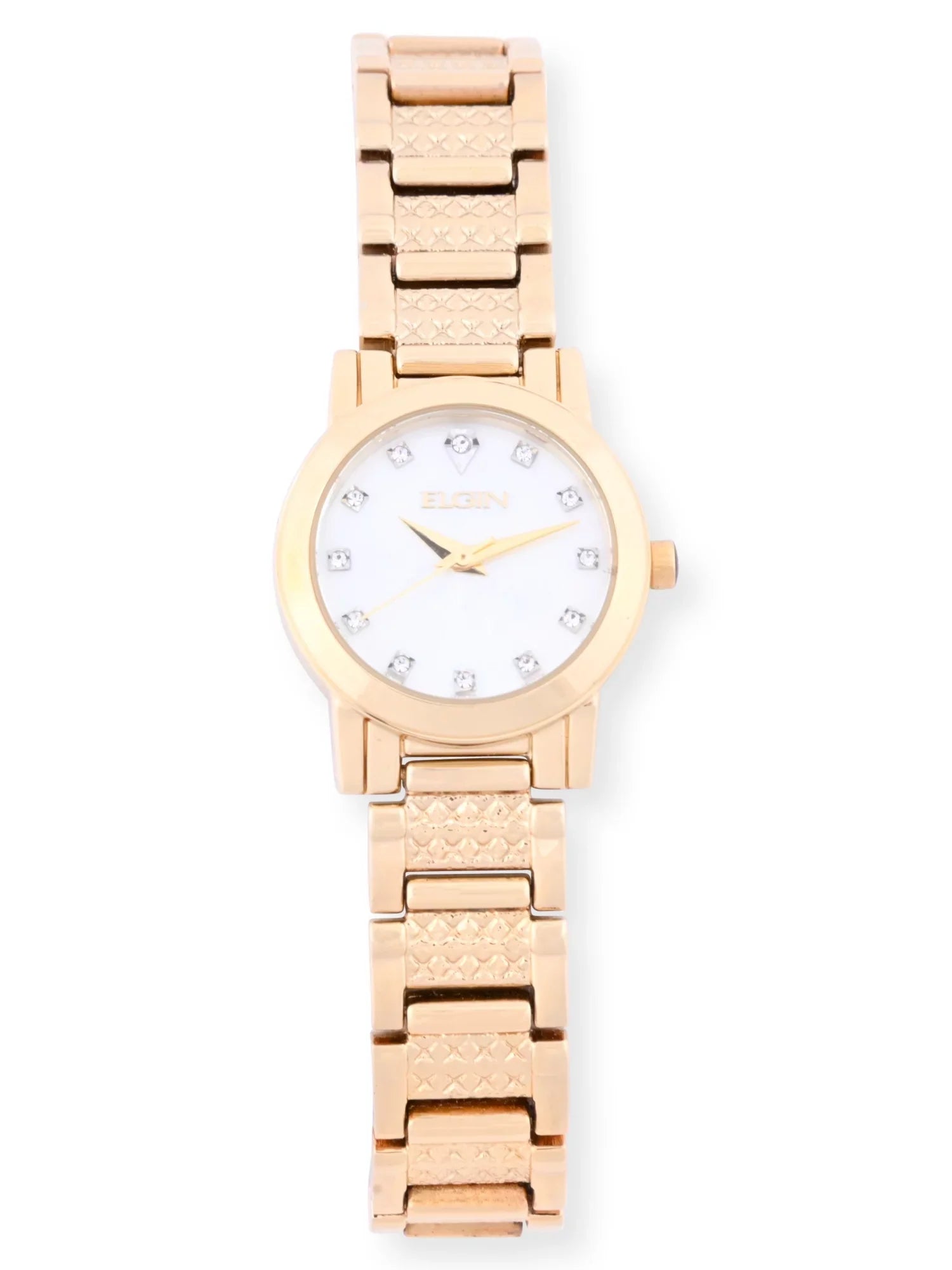 Elgin Adult Female Watch and Bracelet Sizeet in Gold with Czech Sizetones and MOP Dial (EG180011SizeT)