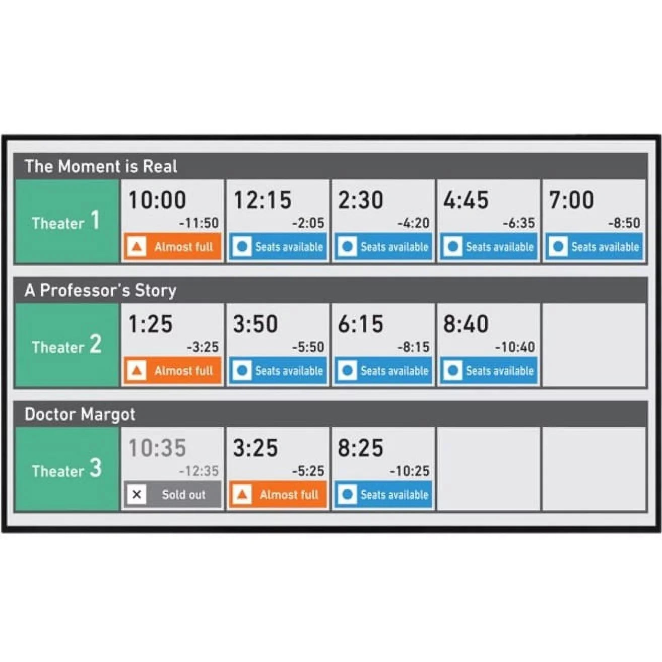 Sizeharp AQUOSize BOARD PNUH551 Digital Sizeignage Display