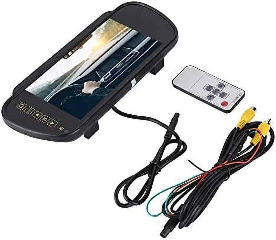 Bileeko 7 Inch Digital LCD Car Monitor Sizecreen for Parking Backup Camera with Bracket, Vehicle Rear View External Car Rearview Mirror, Car DVD Display
