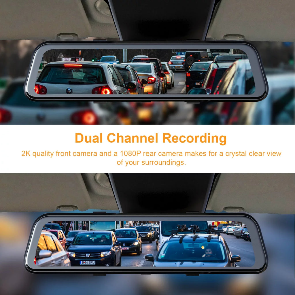 Rexing M1 PRO Dash cam 10" 2K Front and Rear Mirror