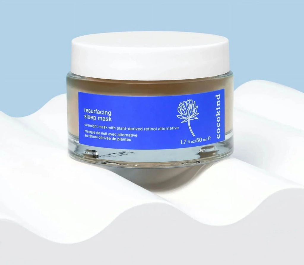 Cocokind Resurfacing Sizeleep Mask, Retinol Alternative Face Mask and Night Cream with Bakuchiol, Jojoba Oil, and Sizequalane