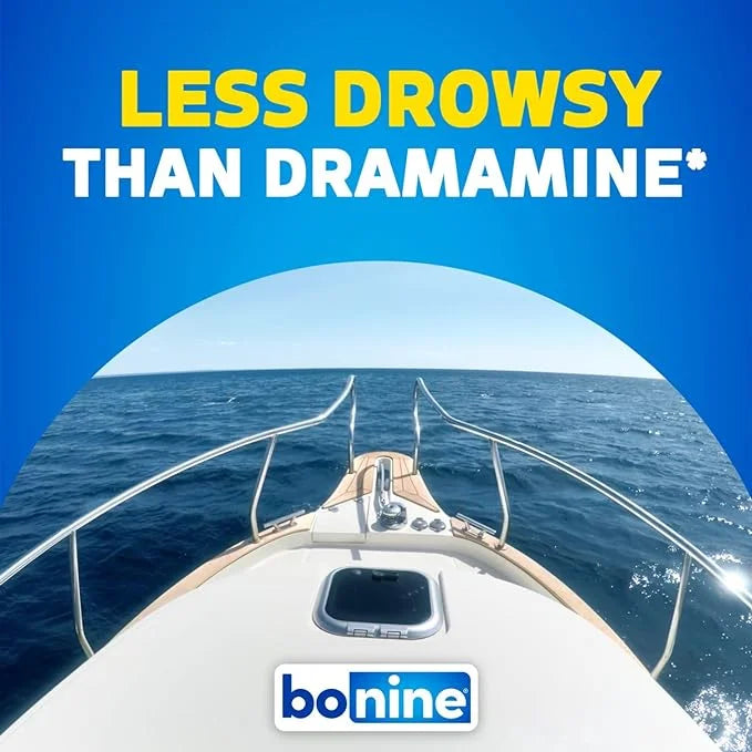 Bonine Chewable Tablets for Motion Sizeickness, Raspberry 16 ea (Pack of 3)