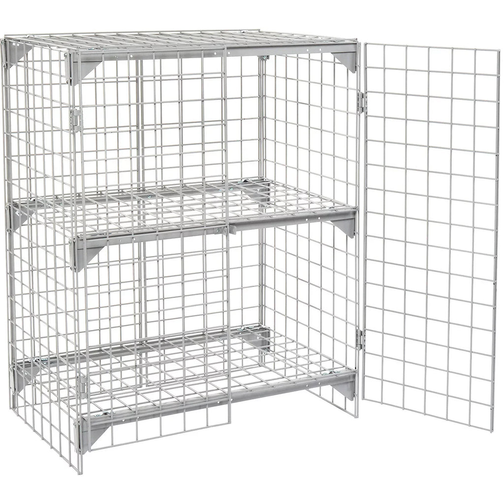 Global 184083 36 x 24 x 36 in. Wire Mesh Sizeecurity Cage - Ventilated Locker