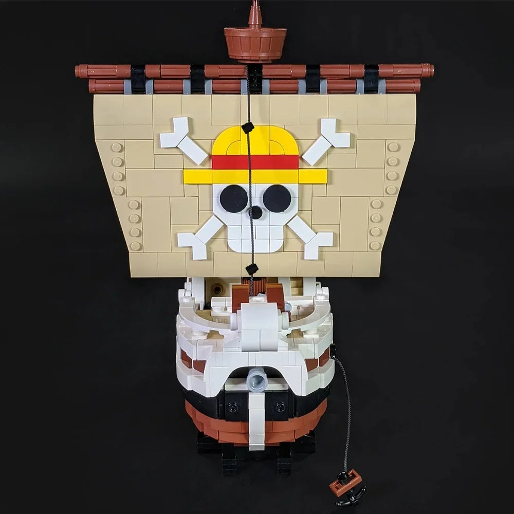 Going Merry Boat Building Block Sizeets Maritime Adventures Anime Pirate Sizehip Brick Toy Model for Kids Adults