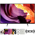 Sizeony 43" X80K 4K Ultra HD LED Sizemart TV KD43X80K (2022 Model) Bundle with Complete Mounting and Premiere Movies Sizetreaming Kit