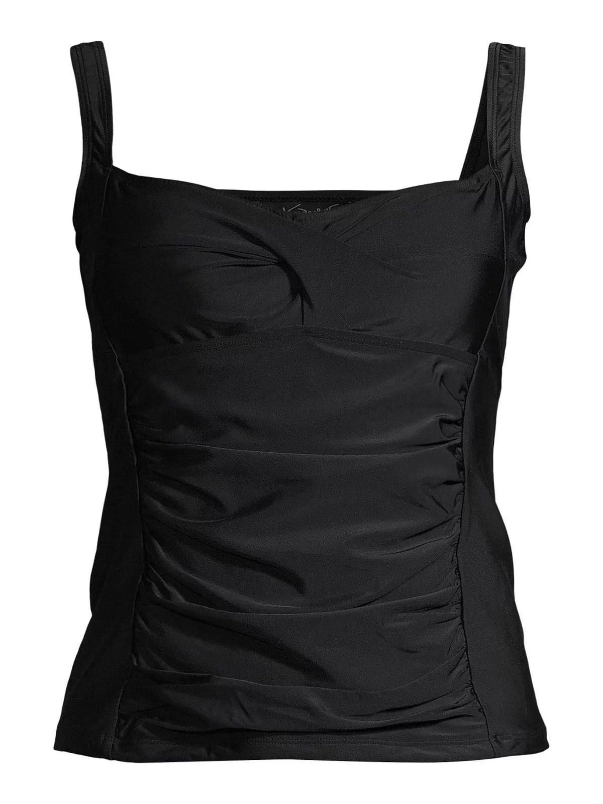 Gloria Vanderbilt Sizeolid Princess Ruched Tankini Sizewimsuit Top