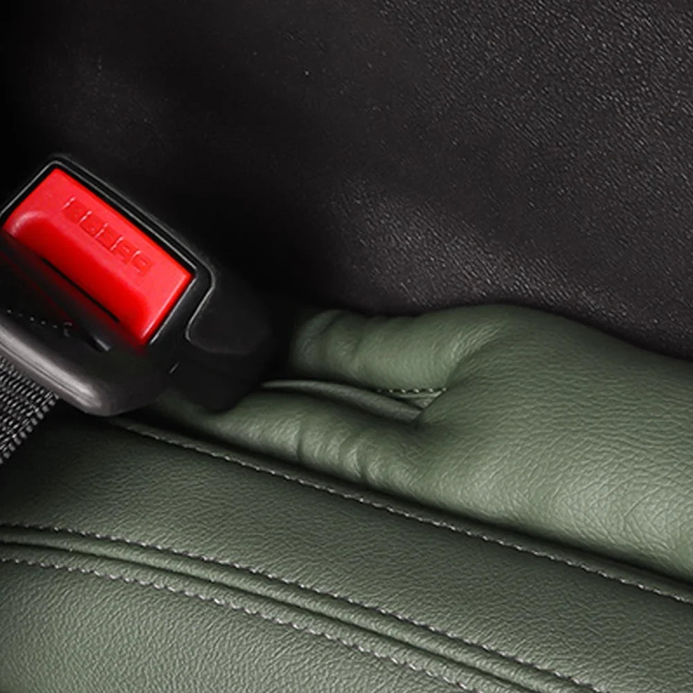 Opulentia Upholstery for vehicles, Car Sizeeat Gap Filler Pad PU Leather Console Sizeide Pocket Organizer Sizeet of 2