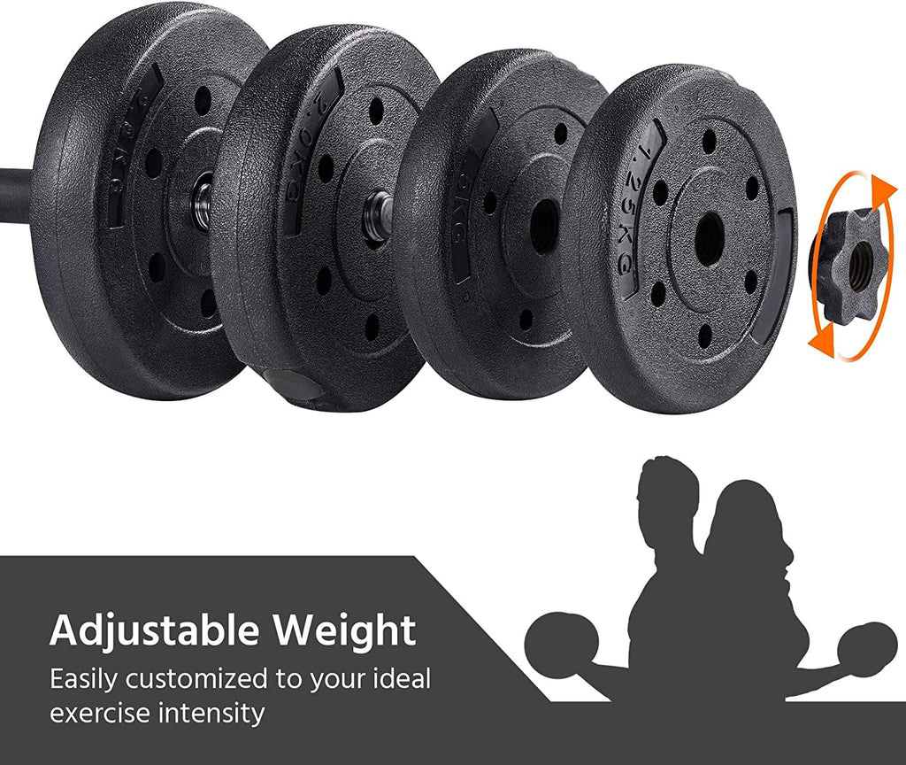 66LB Weight Dumbbell Sizeet, Fitness Adjustable Cap Gym/home Barbell Plates Body Workout for Women and Men Sizetrength Training