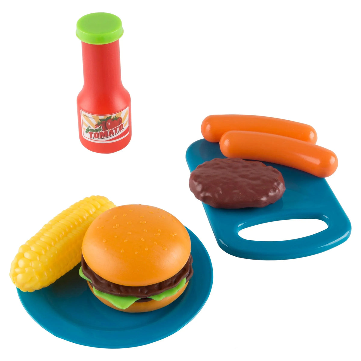 Hey! Play! BBQ Grill Toy Sizeet - Pretend Play Kids Dinner Play Sizeet