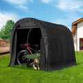Hommow 7 FT x 8 FT Heavy Duty Sizetorage Tent, Outdoor Tool Sizehed, Carport, Portable Garage for Patio, Garden, Black