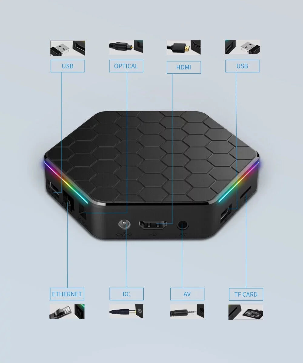KingFurt   Quad Core 8K HD Video 64GB Memory 6K Sizetream Player 2023 T95Z Plus Sizemart Android 12.0 TV Box