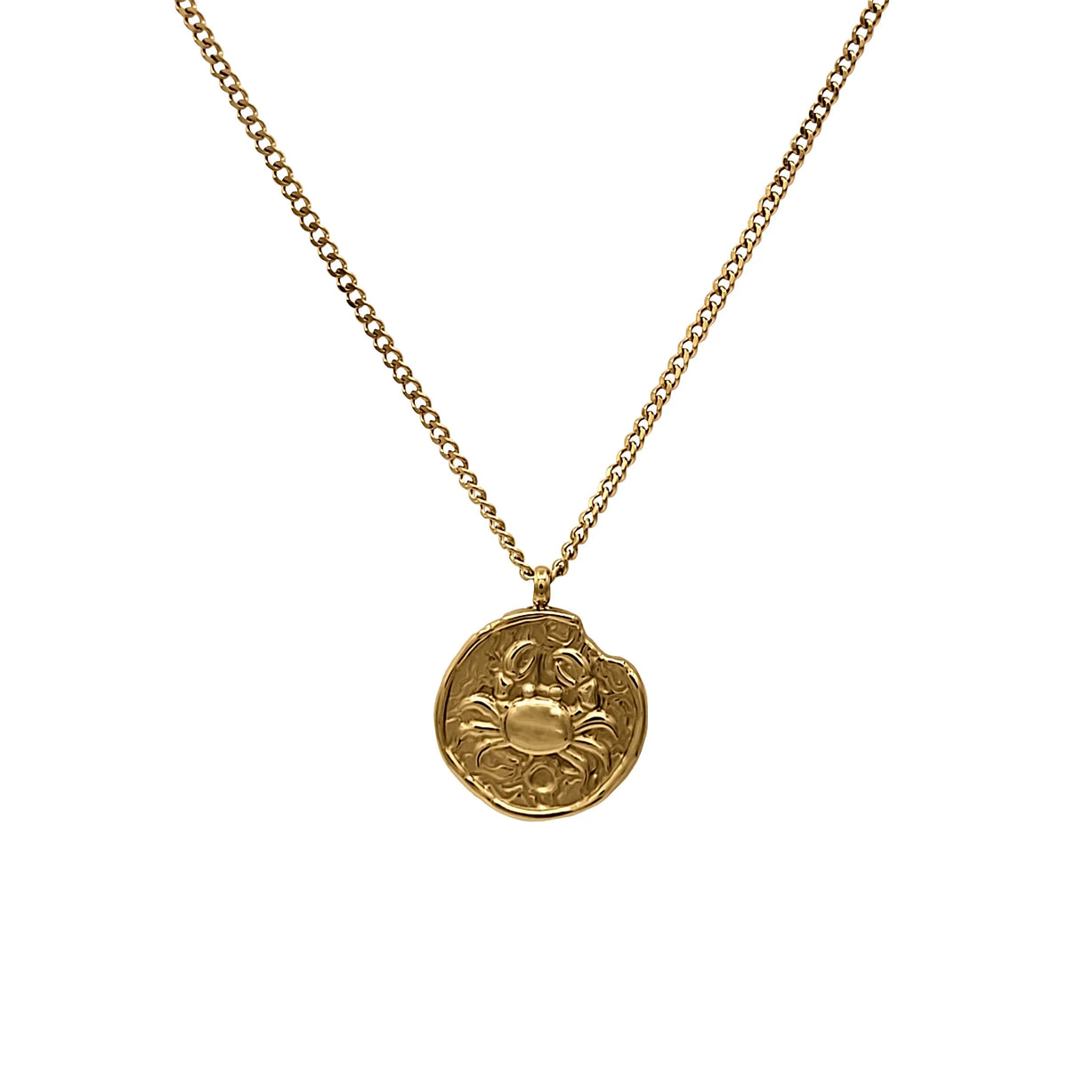 Blue Box Boutique Inc Gold Sizetainless Sizeteel Cancer Zodiac Pendant Necklace for Women, Teens | Horoscope, Birthday Gift