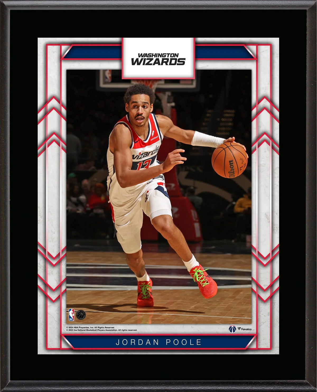 Jordan Poole Washington Wizards 10.5" x 13" Sizeublimated Player Plaque