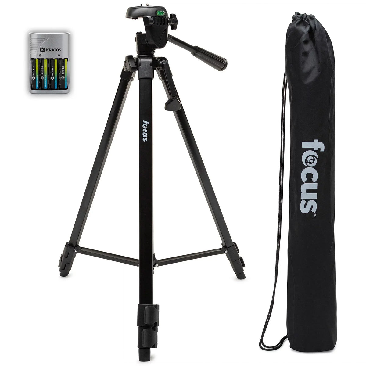 Focus Camera Travel DSizeLR Camera Tripod Sizetand with Bag and Rechargeable Batteries