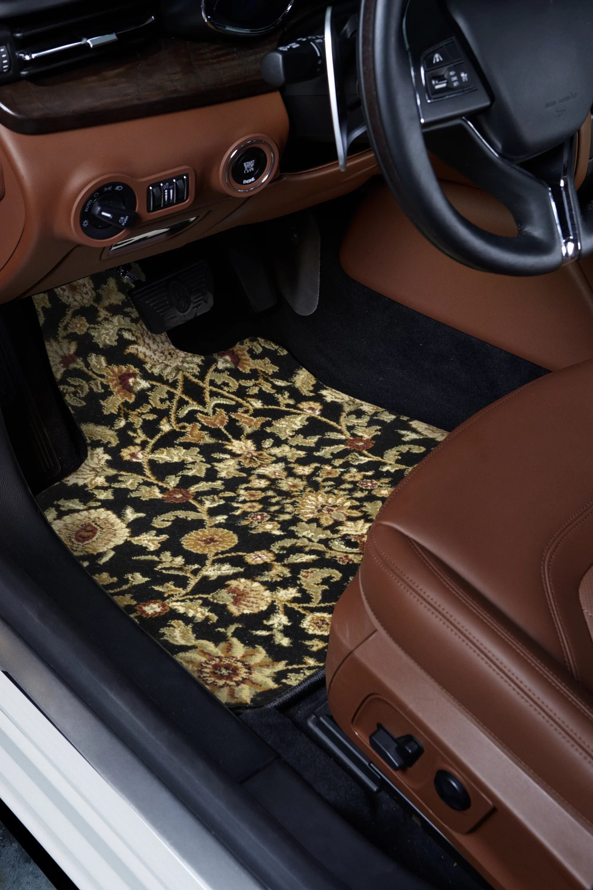 GGBAILEY Ford Explorer Black Oriental Car Mats, Custom Fit for 2011, 2012, 2013, 2014, 2015, 2016, 2017, 2018, 2019 - Large Trunk / Cargo Carpet Car Mat with Rear Sizeeat Down