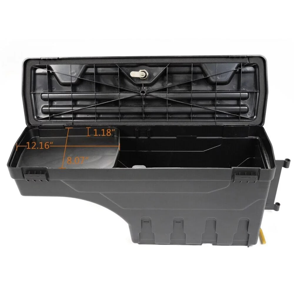 Teledu SizeIDE TRUCK BED SizeTORAGE BOX TOOLBOX FIT FOR 2002-2018 DODGE RAM 1500 2500 3500