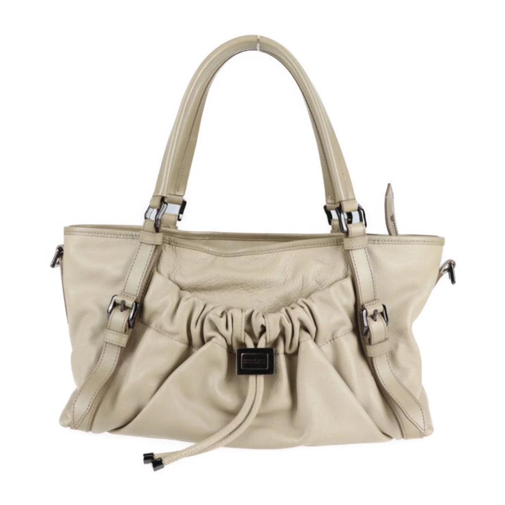 Pre-Owned BURBERRY Burberry tote bag leather beige 2WAY shoulder (Good)