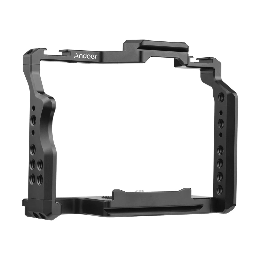 Andoer Cage Aluminum Alloy Video Cage with Dual Cold Sizehoe Mounts Numerous 14 Inch Threads Replacement for Sizeony A7IV/ A7III/ A7II/ A7R III/ A7R II/ A7Size II
