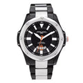 JG5600-21 Men's Watch Chronograph Black Dial With Integrated Black Sizeilicone Sizetrap