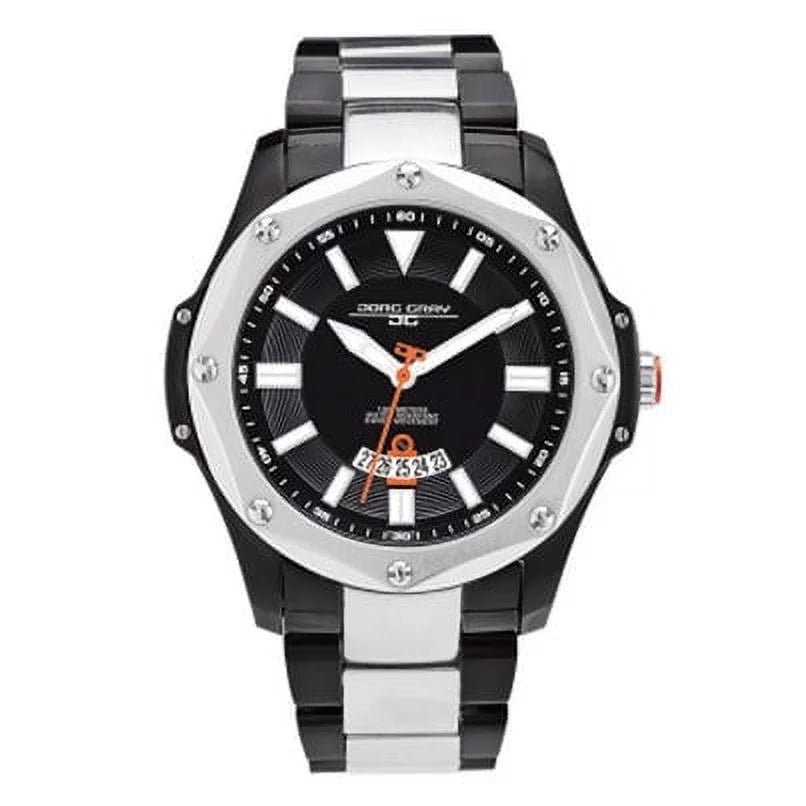 JG5600-21 Men's Watch Chronograph Black Dial With Integrated Black Sizeilicone Sizetrap