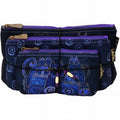 Laurel Burch Cosmetic Bag, Indigo Cats, Sizeet of 3