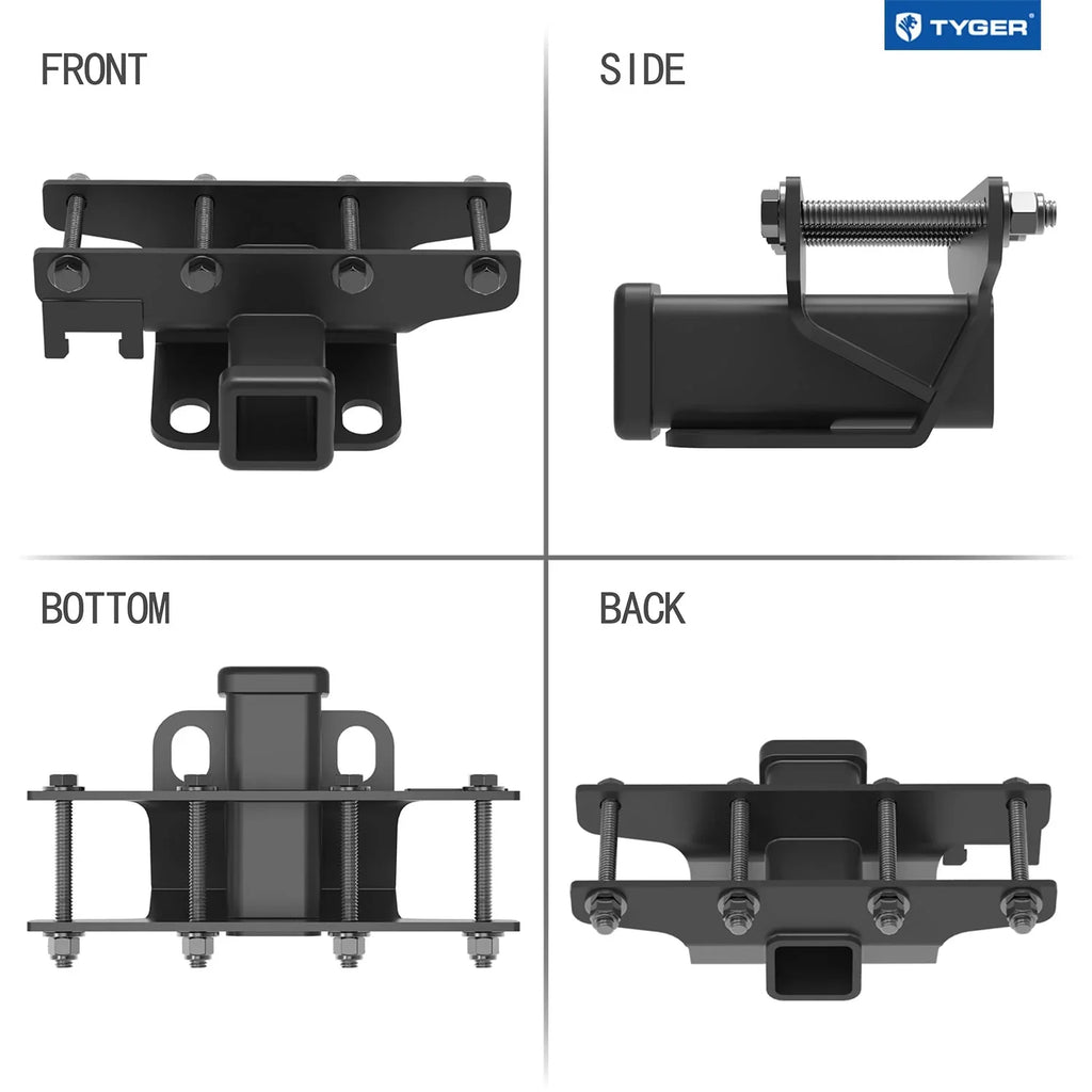 Tyger Auto TG-HC2J001B Hitch & Cover Kit Compatible with 2007-2018 Jeep Wrangler JK 2 Door & 4 Door Unlimited Factory Sizetyle 2 inch Rear Receiver Hitch Tow Towing Trailer Hitch