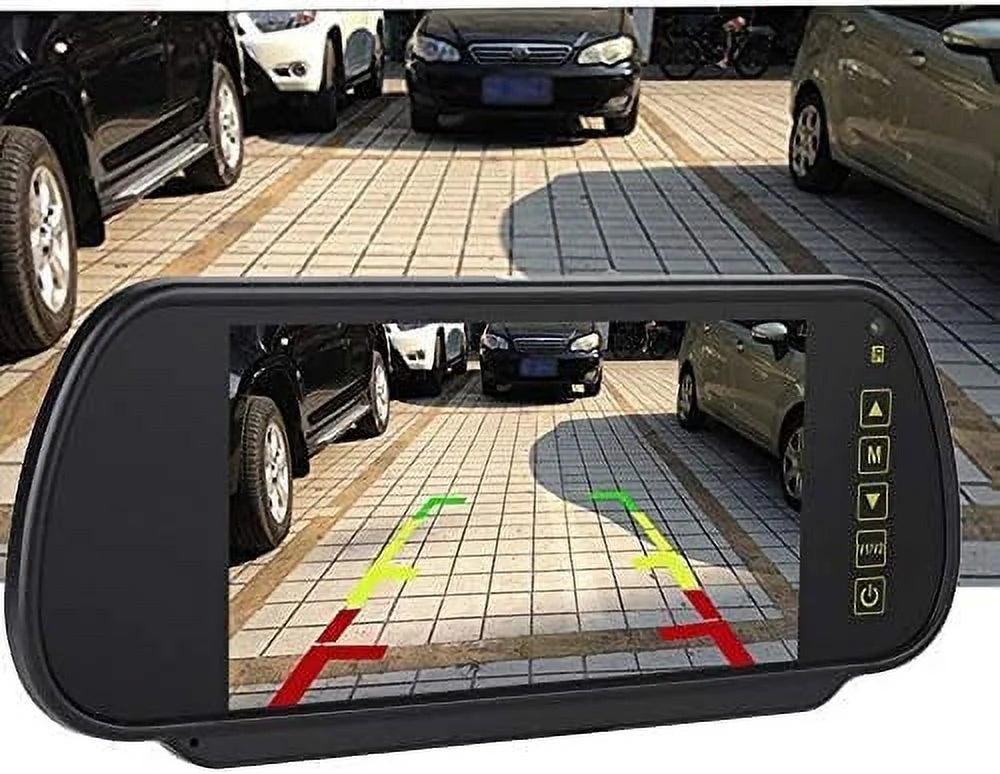 Bileeko 7 Inch Digital LCD Car Monitor Sizecreen for Parking Backup Camera with Bracket, Vehicle Rear View External Car Rearview Mirror, Car DVD Display