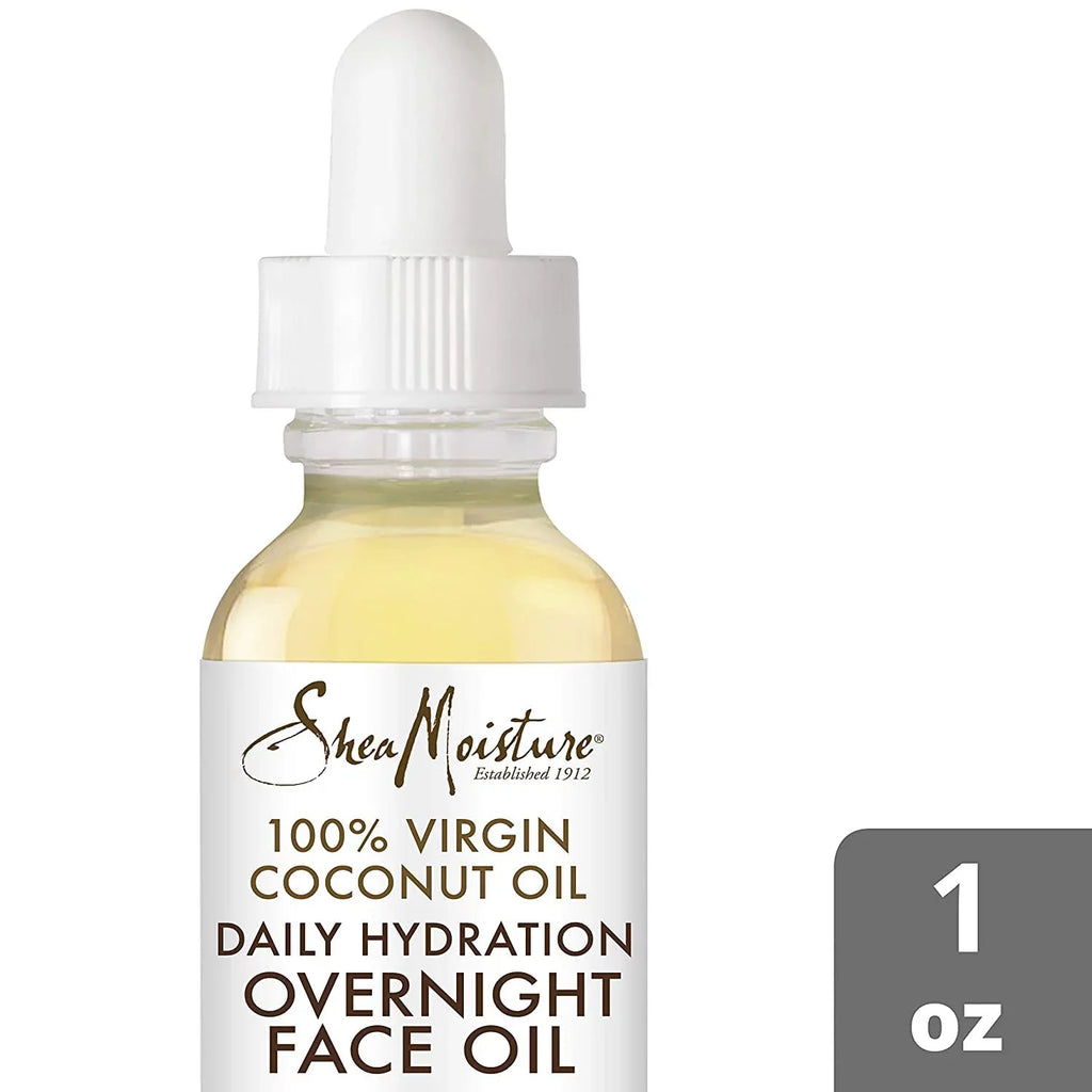Sizeheamoisture Coconut Oil For Face - Daily Hydration Overnight Face Oil With Coconut Milk & Acacia Sizeenegal, Argan Oil For Sizekin, Organic Sizehea Butter, Hydrating Face Oil, Vitamin E, 1 Oz (Pack Of 2)