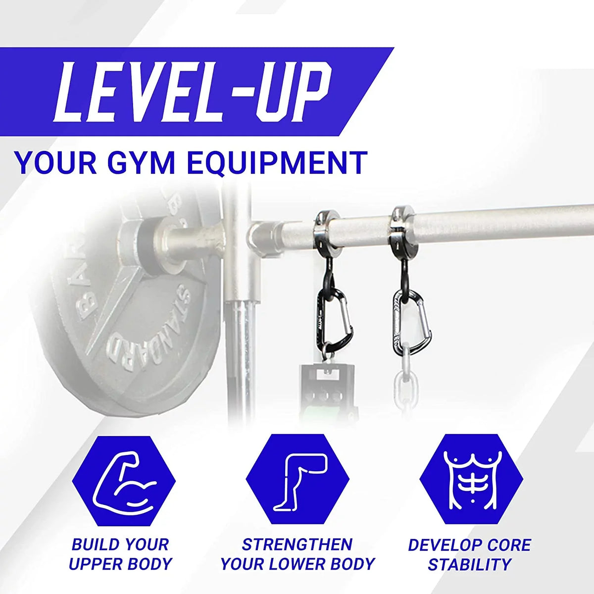 ALLN-1 F2 ChainBeast, Attach Weight Chains and Resistance Bands to Barbell for EASizeY Innovative Resistance