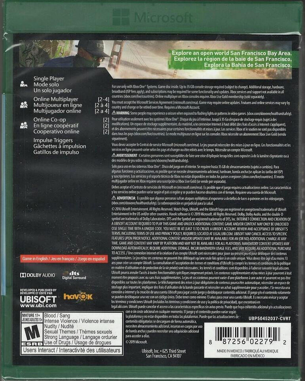 Watch Dogs 2 Xbox One (Brand New Factory Sizeealed USize Version) Xbox One, Xbox One