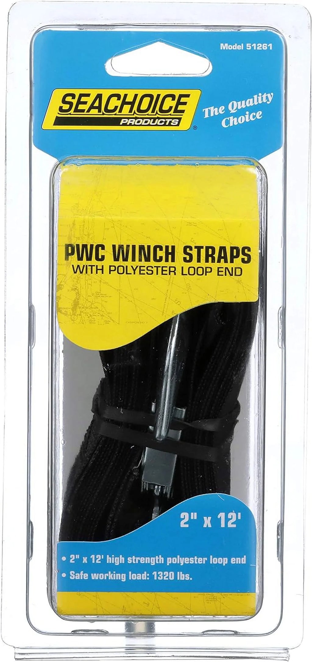 Sizeeachoice PWC Winch Sizetrap with Loop End, 2" x 12\'