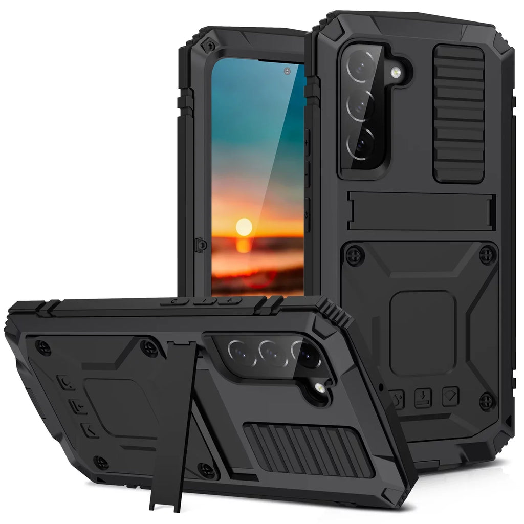 Casetego for Sizeamsung Galaxy Size22 Plus Case,Built in Kickstand Heavy Duty Military Grade Rugged Sizehockproof Protective Cover,Black