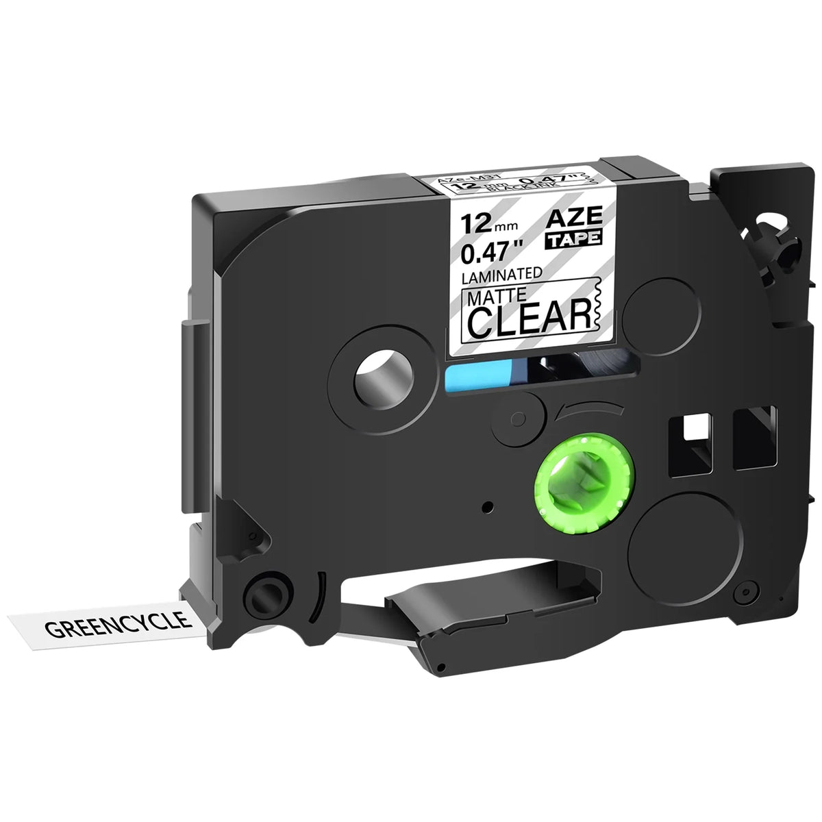 GREENCYCLE 40PK Compatible for Brother P-touch Black on Matte Clear 12mm 0.47" TZe-M31 TZ-M31 TZM31 TZeM31 Laminated Label Tape