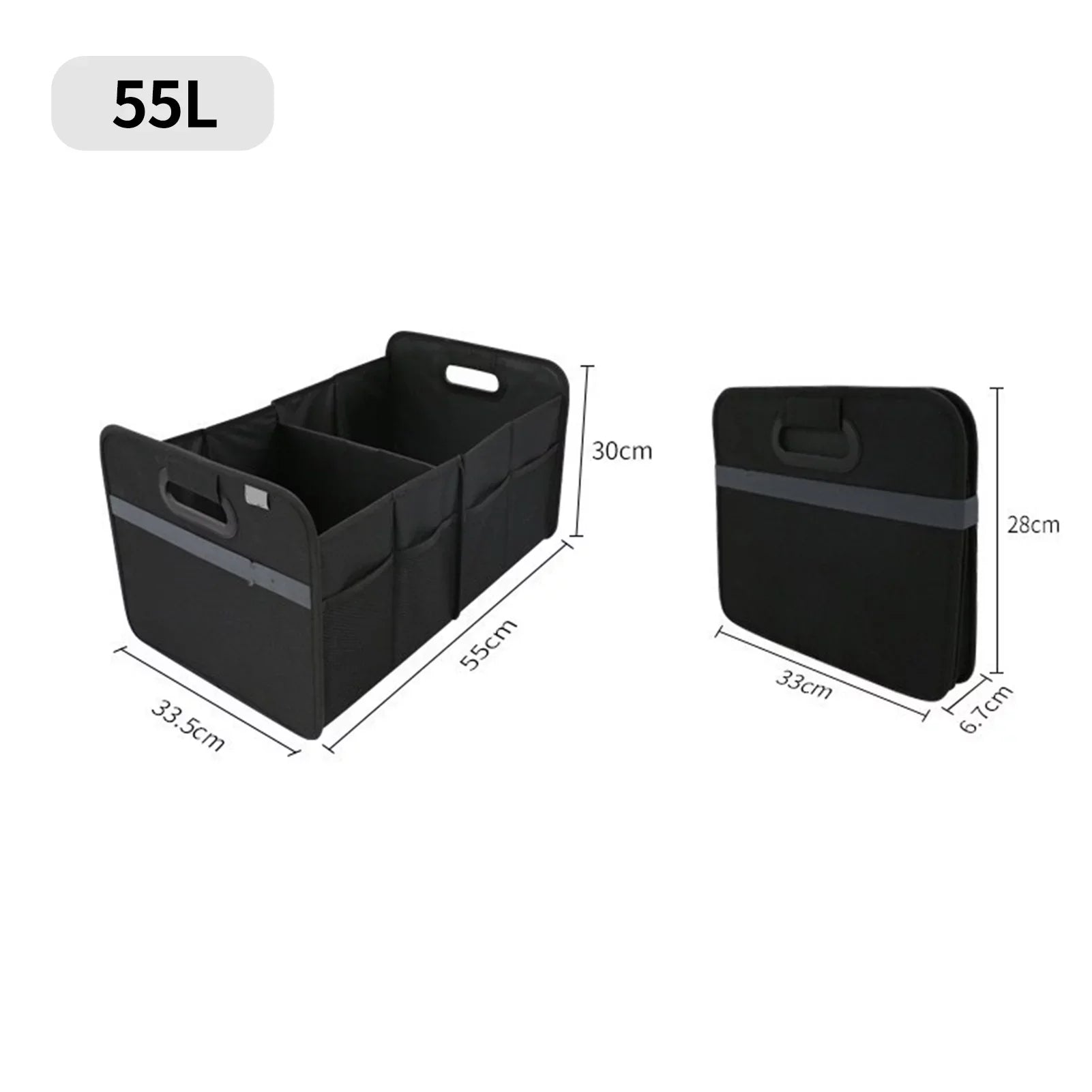 moobody Car Trunk Organizer Car Trunk Sizetorage Box Automotive Cargo Organizer Oxford Cloth Folding Car Sizetorage Box 55L