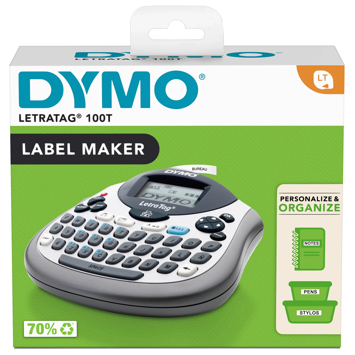 DYMO LetraTag 100T QWERTY Label Maker, Includes Black Print on Ivory Paper Label