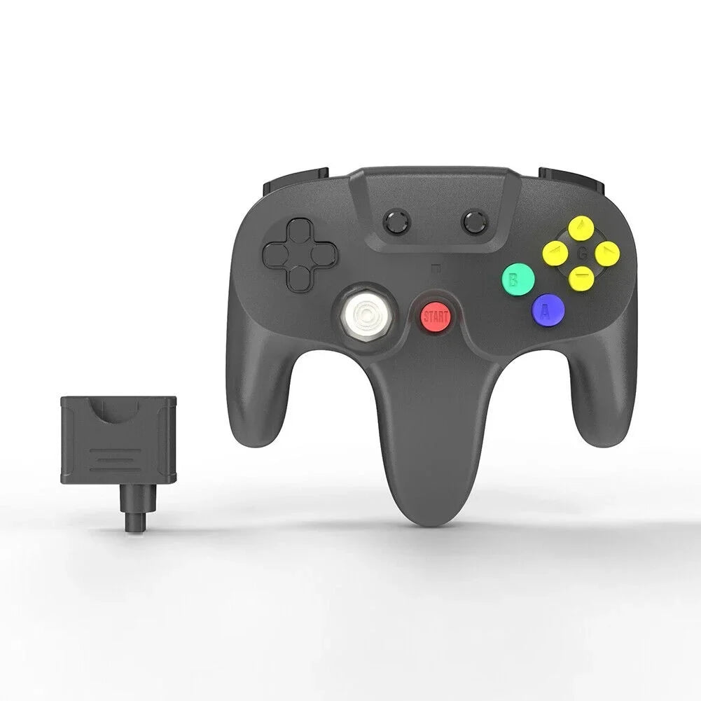 USize 2.4G Wireless N64 Controller Rechargeable Gamedpad Rumble Pak for Nintendo 64