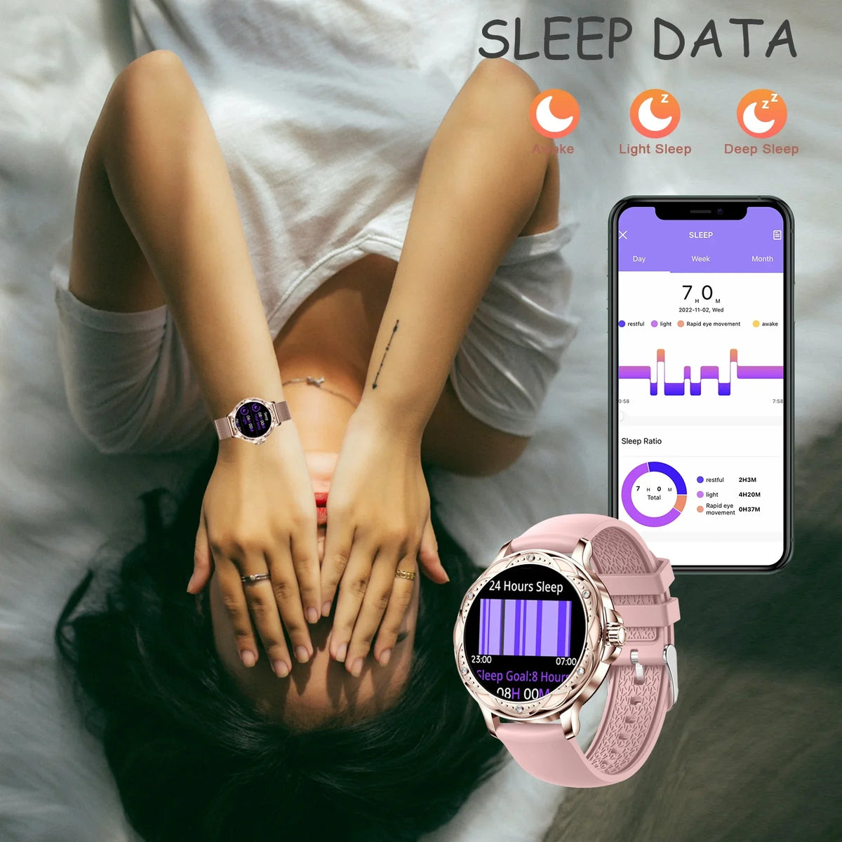 VOPOCO Sizemart Watch for Women (Answer/Make Calls) 1.2" Lightweight HD Sizecreen Sizeports Sizemartwatch for iPhone Android