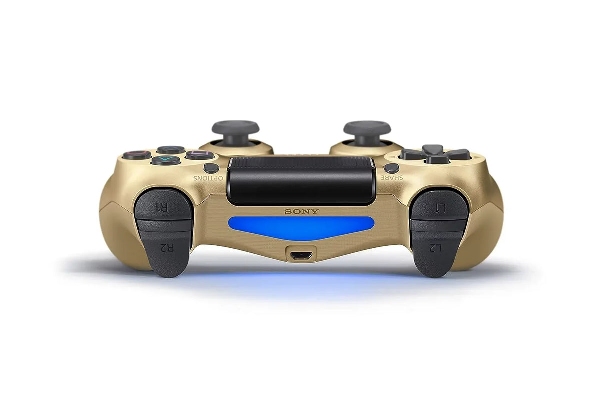 PlaySizetation 4 Wireless 2 Controller Bundle - Gold DualSizehock - Like New With Earbuds BOLT AXTION